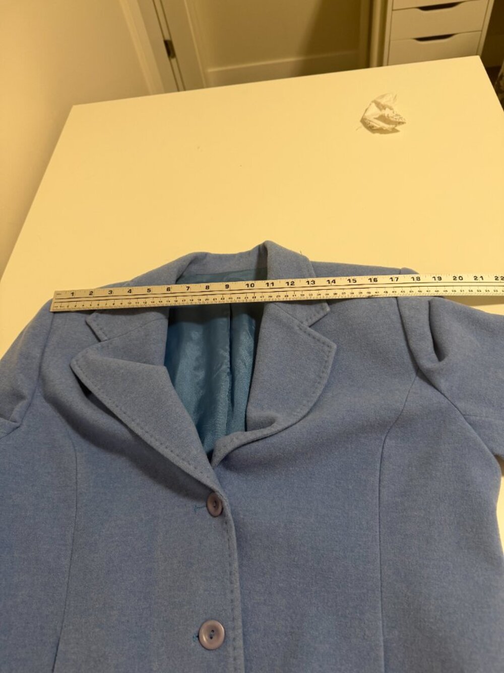 Blue wool blend jacket - Picture 7 of 8